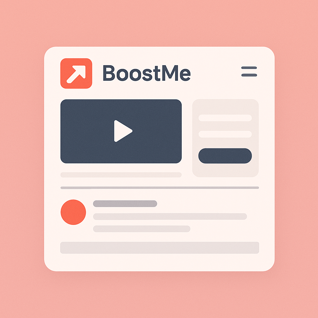 page du réseau social boostMe